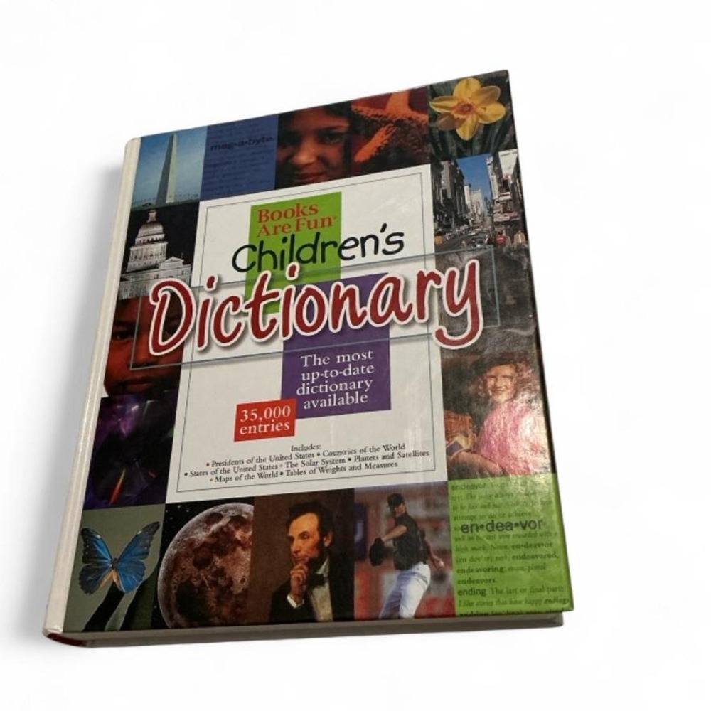 Books Are Fun Childrens Dictionary Kids Ages 8-12 White Hardcover 35000 Entry
